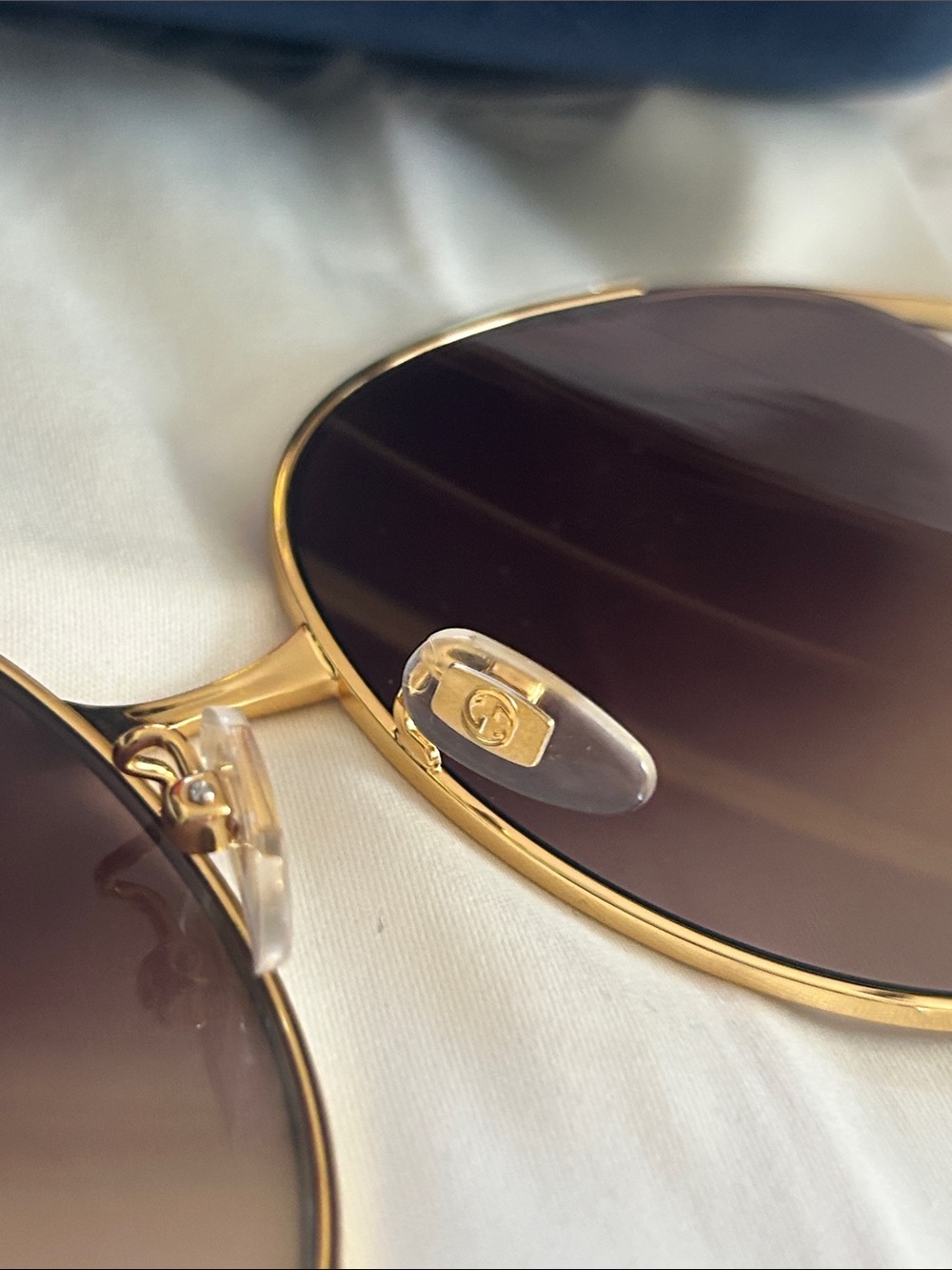 GUCCI Round GG0595S Gold Gradient Brown Sunglasses $595 Retail - Picture 15 of 16